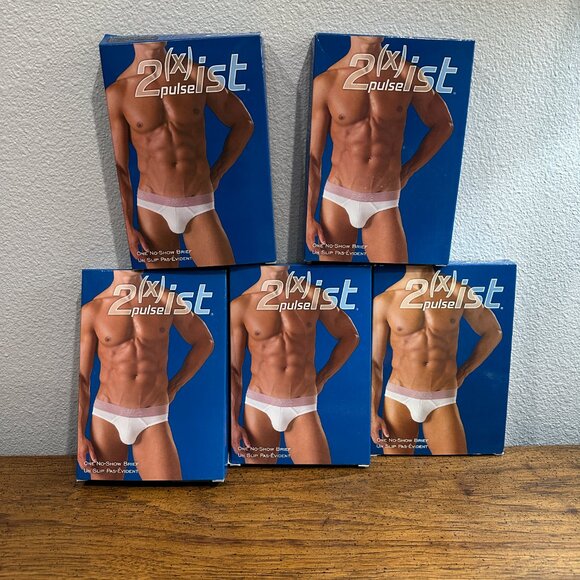 Rare lot of 5 vintage 2(x)ist Pulse No-Show Briefs in original sealed packaging - Picture 3 of 7